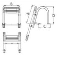 thumbnail image 2 of White Water B00351PL-WS Stainless Folding Rear Entry Pontoon Boat Ladder With Extra Wide Step, 2 of 7