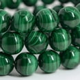 thumbnail image 2 of Angelstones Natural AAA Malachite Gemstone 10mm Round Beads Stretch Bracelet 7 Inch Unisex, 2 of 2