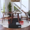 thumbnail image 3 of Round Rug 5Ft Washable Non-Slip, Red Black Modern Circle Area Rugs for Living Room Bedroom, Abstract Oil Painting Geometric Artwork Indoor Floor Mats Carpet Runner for Home Decor Aesthetic, 3 of 8