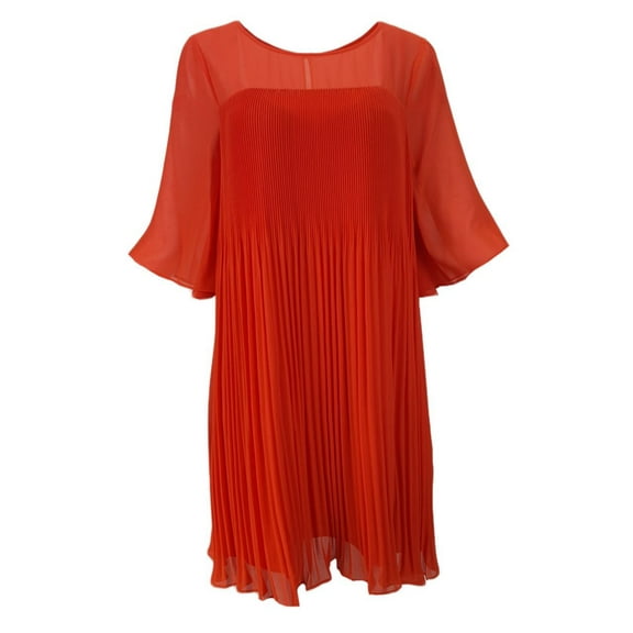 MAEVE Women's Sunset Pleated Dress, Red, 10