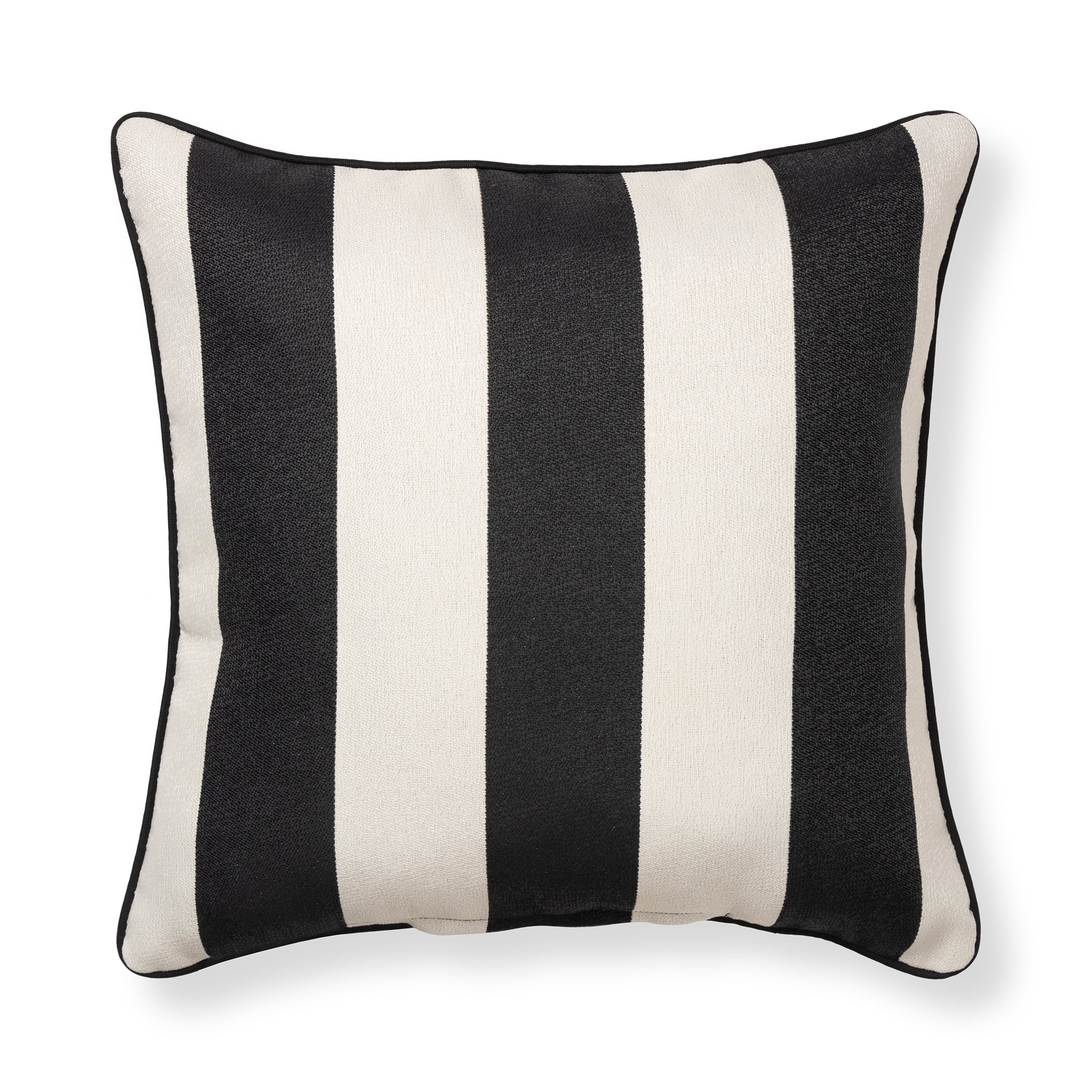 Better Homes & Gardens Cabana Black and White Striped Pillow