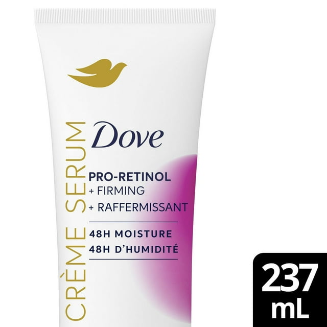 Dove Sérum Corporel Crème Pro-Rétinol + Raffermissant pour Élasticité avec Peptides de Collagène, Niacinamide et Antioxydants, 237 ML
