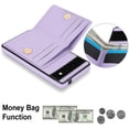 thumbnail image 3 of ELEHOLD Case for Google Pixel 6a,Business PU Leather Stand Case with Card Holder & Ring Holder,Violet, 3 of 7