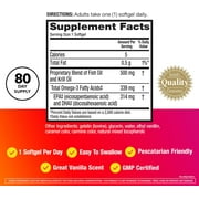 MegaRed-MegaRed Advanced 4 in 1 Omega-3 Softgel, 80 Count