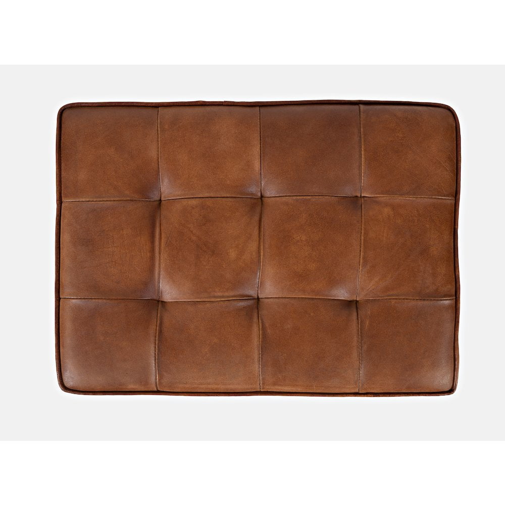 Global Archive Genuine Leather Ottoman