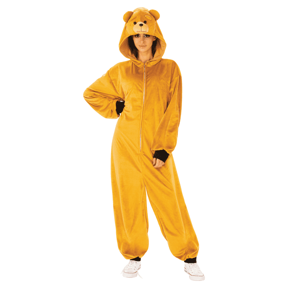 Bear Halloween Costume for Adults, Brown, Unisex Adult Size L (36-42), by Way to Celebrate