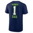 thumbnail image 3 of Men's College Navy Seattle Seahawks Father's Day #1 Dad T-Shirt, 3 of 3