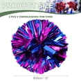 thumbnail image 2 of Uxcell 2 Pcs Metallic Cheerleading Pom Poms Cheer Pompoms 12" with Handle Rings Fit for Dance Cheering Fuchsia Blue, 2 of 6