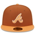 thumbnail image 2 of Men's New Era Brown/Orange Atlanta Braves Spring Color Basic Two-Tone 59FIFTY Fitted Hat, 2 of 6