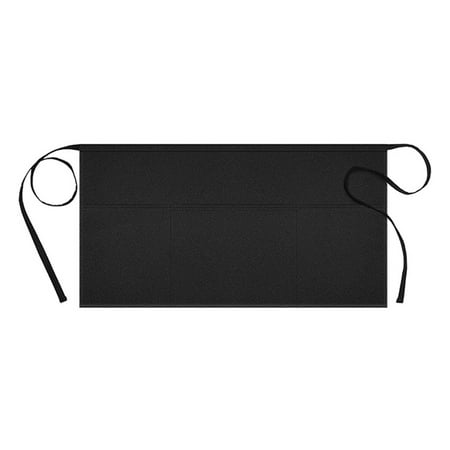 

Hzsb Black Half Apron Waterproof Oil-proof Large Pockets Adjustable Strap Men Women Waitress Waiter Kitchen Chef Cafe Restaurant Bakery Flower Shop Barista Work Apron