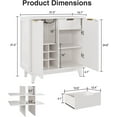 thumbnail image 4 of VEANERWOOD Wine Bar Cabinet with 2 Door Fluted Texture, Kitchen Sideboard Buffet with Wine Rack&Glass Holder for Living Room, 4 of 10