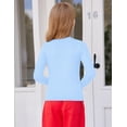 thumbnail image 6 of Arshiner 2 Packs Ribbed Knit Long Sleeve Shirts for Girls Soft Slim Fit Crewneck Casual Base Layer Tops Tees, 6 of 6