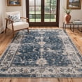thumbnail image 2 of GENIMO 5'x7' Persian Area Rug for Living Room, Machine Washable Non Slip Low Pile Rug for Bedroom Dining Room, Dusty Blue, 2 of 5