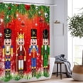 thumbnail image 5 of Baywell Christmas Soldier Boy Clipart Crown Drum Bathroom Decor Shower Curtain Sets with Hooks Polyester Fabric Great Gift, 5 of 6