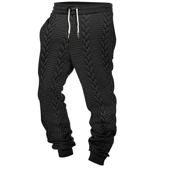 Sweatpants for Men Athletic Workout Tapered Leg Pants with Pockets and Drawstring Elastic Waist Solid Color Relaxed Jogging Running Trousers Pant