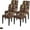 Wine Bottle Stickersan9248, variant on Dining Chair Slipcover, Wine Bottle Sticker Red Wine Glass Grape Farm Rustic Old Wooden Stretch Kitchen Chair Covers Removable Parsons Chair Protector Covers for Dining Room Banquet Party, Set of 4