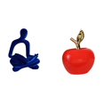 thumbnail image 1 of Figura de pensador abstracto, estatua de resina, escultura de cerámica, arte único artificial, adecuado para estanterías, salas de estar, oficinas, re, 1 of 8