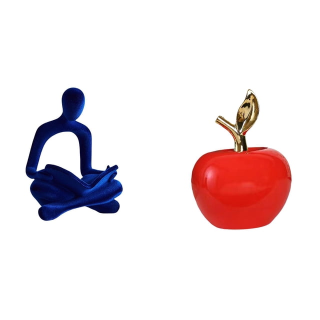 Figura de pensador abstracto, estatua de resina, escultura de cerámica, arte único artificial, adecuado para estanterías, salas de estar, oficinas, re