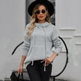 thumbnail image 3 of Jersey Mujer Sudaderas con Capucha Sudaderas con Capucha De Manga Larga Jersey De Punto Jersey De Mujer De Gran Tamaño Cuello Alto Elegante Jersey De Punto De Otoño para Mujer Jersey De Invierno (M), 3 of 6