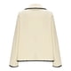 thumbnail image 3 of HongQid Womens Wool Coats Embroidered Edge Notched Collar Open Front Mid Long Trench Coat, 3 of 4
