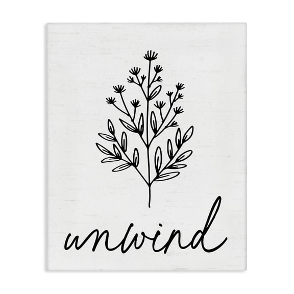 Bathroom Herb Unwind Canvas Wall Art, design by Lettered and Lined