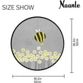 thumbnail image 4 of GZHJMY Daisy Honeybee Anti Fatigue Round Area Rug, Bee Non Slip Absorbent Comfort Round Rug Floor Carpet Yoga Mat for Entryway Living Room Bedroom Sofa Home Decor (3' in Diameter), 4 of 7