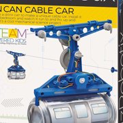4M: KidzRobotix - Tin Can Cable Car - DIY Building Science Kit, Transform A Recycled Can Into a Machine, Physics-Mechanics-Engineering, STEAM, Kids 8+