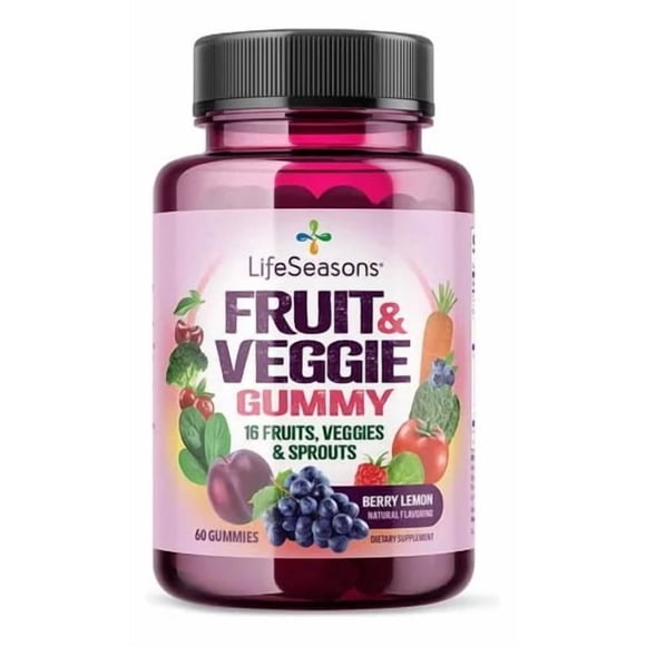 LifeSeasons Fruit & Veggie Gummy Supplement - 60 Gomitas