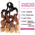 thumbnail image 2 of Cabello trenzado Unionbeauty French Curly de 22 pulgadas, 8 paquetes de 600 g, 2 of 6