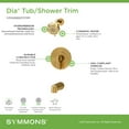 thumbnail image 6 of Symmons S3592BBBZ15TRM Dia Hydromersion Tub And Shower Trim Package - Bronze, 6 of 7