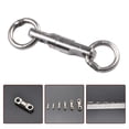thumbnail image 3 of 10pcs Solid fishing Ring Column Rotating Bearing Swivels Fishhook Lure Connector 3.5# with loop, 3 of 10