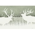 thumbnail image 2 of Deiter, Lori 18x13 Gold Ornate Wood Framed with Double Matting Museum Art Print Titled - Elk Silhouettes, 2 of 4