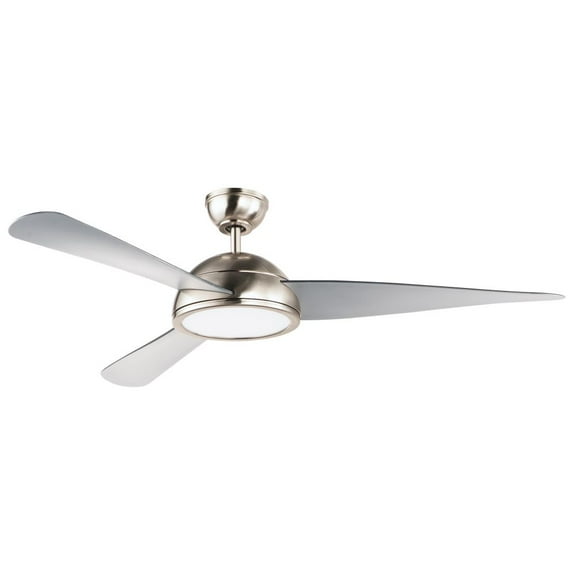 88801SN Maxim Lighting Cupola - 52 Inch 3 Blade Ceiling Fan with Light Kit-Satin Nickel Finish-Integrated LED Lamp Base Type
