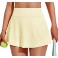 thumbnail image 3 of Pinspark Skorts for Women High Waisted Tennis Skirt Lightweight Golf Skort Mini Athletic Skirts with Shorts Flowy Skorts for Women with Pockets, 3 of 6