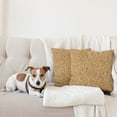 thumbnail image 4 of Ambesonne Ocean Throw Pillow Cover 2 Pack, Pattern of Shellfish, 24", Mustard Brown, 4 of 5
