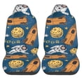 thumbnail image 2 of XMXT 2Pcs Car Seat Cover Decor Protector, Cartoon Universe Stickers Front Seat Covers for Cars SUVs, Universal Fit, 2 of 9