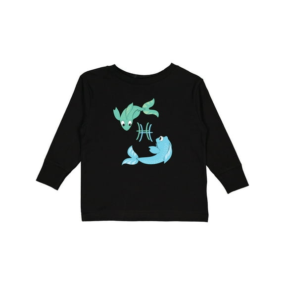Inktastic Cute Pisces the Fish Zodiac Sign Boys or Girls Long Sleeve Toddler T-Shirt