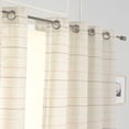 thumbnail image 3 of Quality Home Color Striped Faux Linen 2 Panel Curtain Set 84" Length, 3 of 5