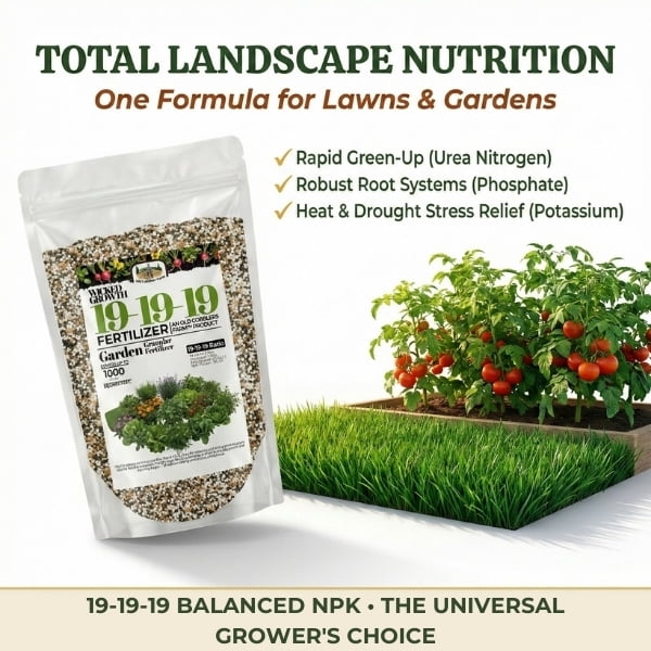 Old Cobblers Farm™ Fertilizer 19-19-19 for Food Plots - Balanced Nutrition for Lush Growth - Fertilizer (15 lbs)