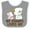Heather and White, variant on Inktastic My Grampy Loves Me Girls Girls Baby Bib