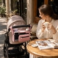 thumbnail image 2 of Topukaiba Stroller Organizer with Insulated Cup Holder, Detachable Phone Bag & Non-Slip Straps, Fits Most Strollers, 16" x 4" x 6", Pink, 2 of 6