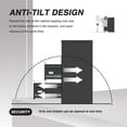 thumbnail image 2 of AOBABO 3 Drawer Vertical Metal File Cabinet w/Lock, Fully Assembled, Black, 2 of 11