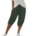 thumbnail image 2 of Green Women's Shorts, Women'S Knee Length Short Pants Ladies Loose Drawstring Casual Solid Color Shorts,Women's Shorts XL, 2 of 5