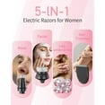 thumbnail image 4 of Morfone 5-in-1 Electric Razors for Women, Wet/Dry 7D Womens Razor & Hair Trimmer with USB Adapter & Charging Cable,5D Rechargeable Rotary Shaver with Lithium-Ion Battery, Water Resistant Grooming Kit, 4 of 6