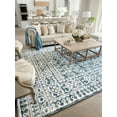 thumbnail image 2 of My Texas House Delilah 9' X 13' Blue Geometric Area Rug, 2 of 12