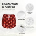 thumbnail image 4 of Rateoe Christmas Red Balls Printed 2 in 1 Women's Workout Shorts for Athletic Gym Running Shorts with Phone Pockets-Large, 4 of 7