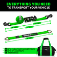 thumbnail image 4 of Rhino USA Car Tie Down Straps for Trailers w/ J Hooks - 2" x 8' (10,000lb Break Strength) 4pc Green, 4 of 7