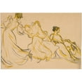 thumbnail image 2 of Victor Emile Prouvé 18x14 Gold Ornate Wood Frame and Double Matted Museum Art Print Titled - Study for the Decoration for the Village Hall for the Town Hall of the 11th Arrondissement of Par, 2 of 4