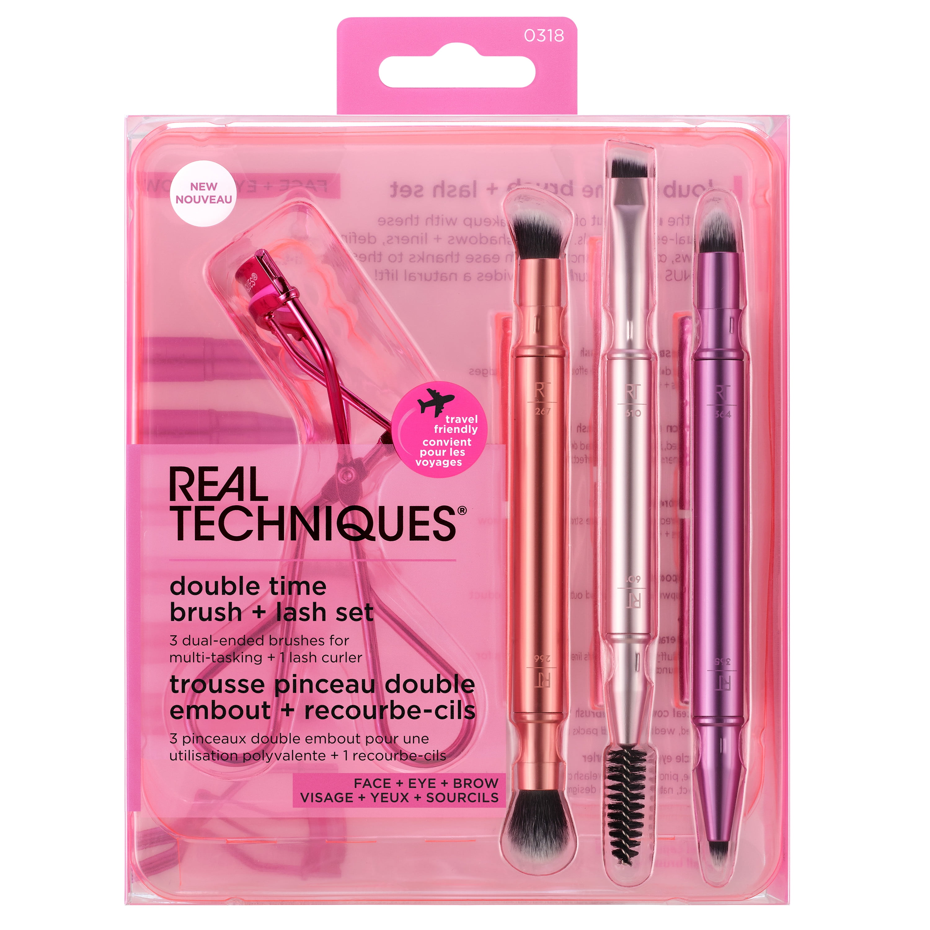 Real Techniques Kit Pinceaux-cils À double action, ensemble de 4 pièces