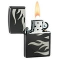 thumbnail image 3 of Zippo Tattoo Flame Lighter, Ebony High Polish Black Finish Mirrored, 3 of 4